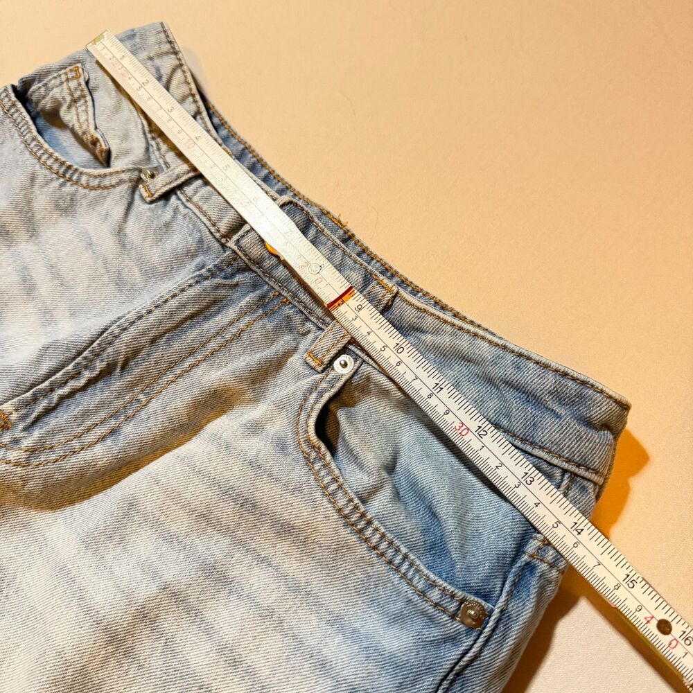 H&M Divided baggy stonewash jeans 100% cotton size 6 - Picture 6 of 8